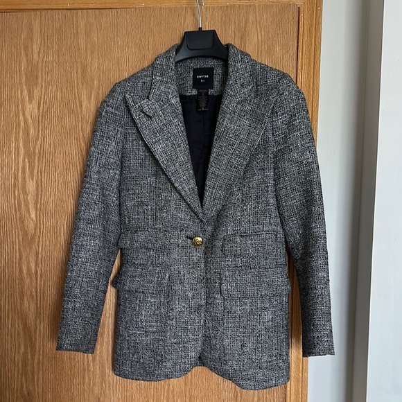 Smythe Black and White Tweed Blazer - Picture 2 of 4